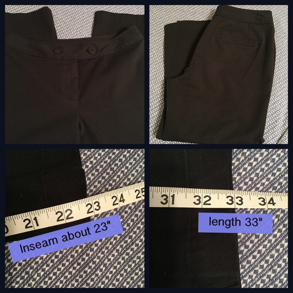 L.L.Bean black petite cropped pants. - Picture 2 of 3